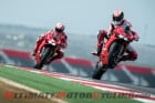 Nicky Hayden and Ben Spies aboard Ducati 1199 Panigale R at COTA