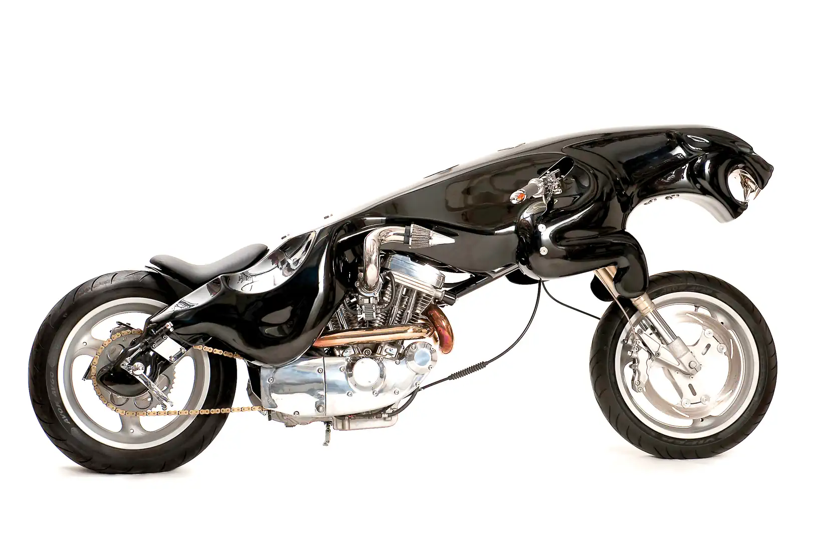 M-Cycles Night Shadow Jaguar Custom Buell: V-twin motorcycle