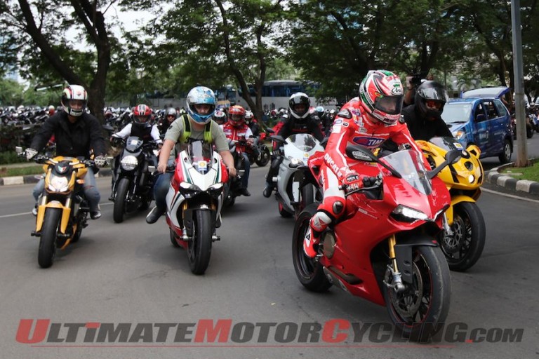 Hayden Pilots Ducati 1199 in Jakarta to Launch Shell Campaign