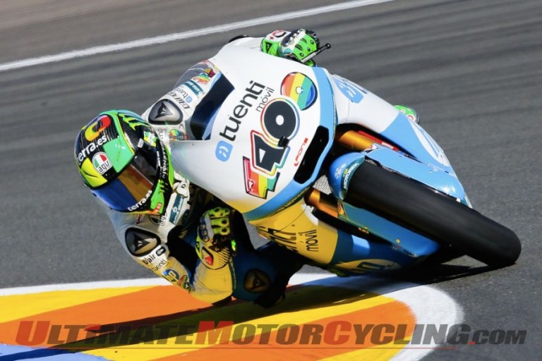 Moto2 Champ Espargaro Fastest Friday at Valencia