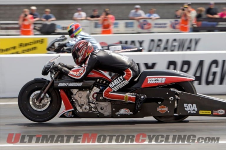 Harley’s Andrew Hines Wins Charlotte NHRA Four-Wide Nationals