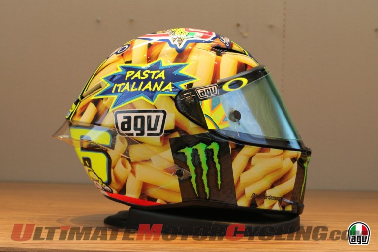 Valentino Rossi ‘Di Vale’ Pasta Helmet from Mugello MotoGP Photos