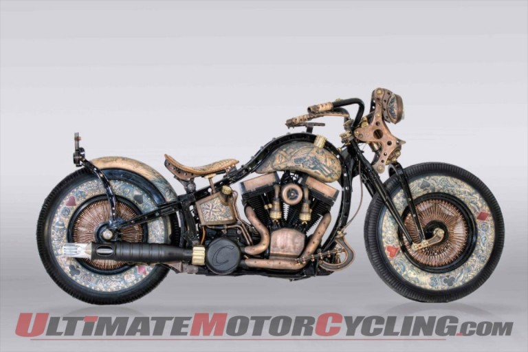 ‘Recidivist’ Tattooed Custom Motorcycle Debuts in London