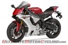 2015 Yamaha YZF-R1 in red (left side)