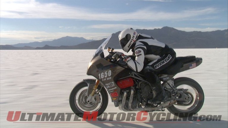 Motus Motorcycles in action at Bonneville