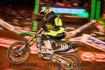 Kawasaki's Tyler Bowers at San Diego Supercross