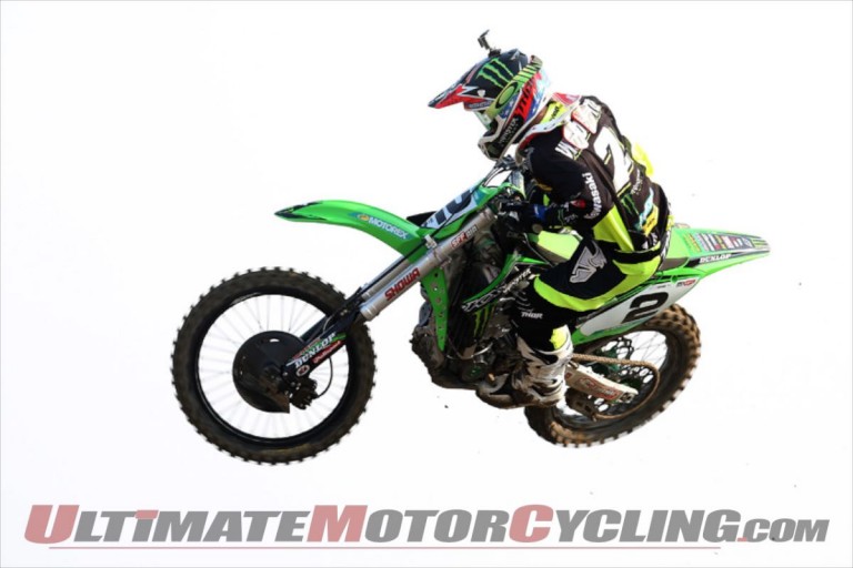 Kawasaki's Villopoto Jumps KX450F at Thailand MXGP