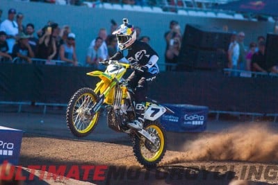 James Stewart Dominates 2015 Red Bull Straight Rhythm Suzuki Supercross