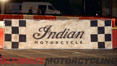 2016 Indian Scout Sixty LA Harbor Debut Party banner