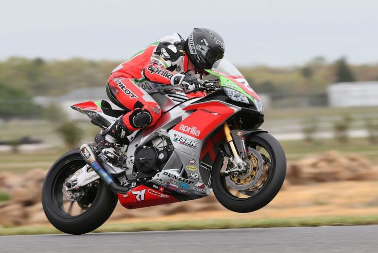 Aprilia's Claudio Corti heads to Road America