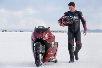 Lee Munro and Indian Motorcycle at Bonneville