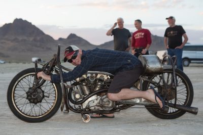Old Burt Munro Indian motorcycle