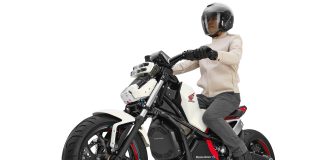Honda Riding Assist-e Debuts | Concept Electric Motorcycle Honda Riding Assist-e rider