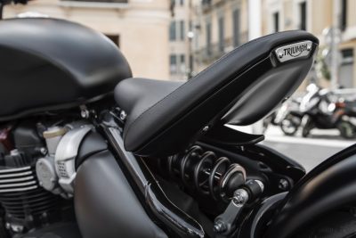 2018 Triumph Bonneville Bobber Black rear suspension