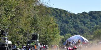 S&S Cycle Celebrates 60th Anniversary with a Rumble at the Ranch Michelle DiSalvo (#10) dusts off the field on the way to a dominating victory in the Women’s division.