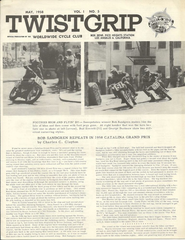 Motorcycle Flashback: A Look into Twistgrip Magazine from Summer 1958