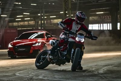 2019 Ducati Hypermotard 950 SP in action