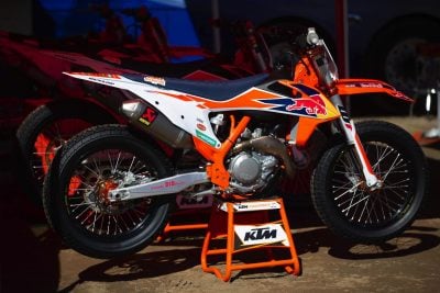 2019 KTM 450 SX-F Factory Edition modified for flat track