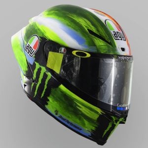 Valentino Rossi and AGV Reveal 2019 Mugello Pista GP R Helmet - green blue white