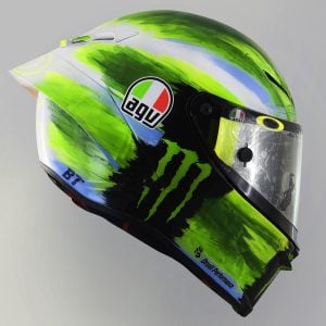 Valentino Rossi and AGV Reveal 2019 Mugello Pista GP R Helmet - right profile blue green white