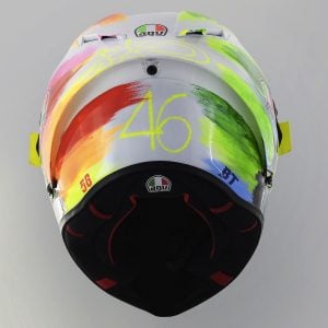 Valentino Rossi and AGV Reveal 2019 Mugello Pista GP R Helmet rear from below
