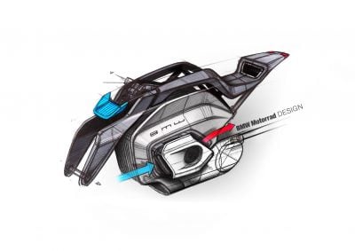 Drawing of BMW electric Moto