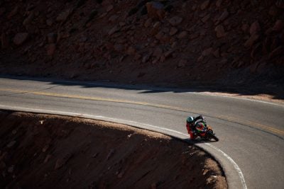 On the edge at Pikes Peak Hill Climb