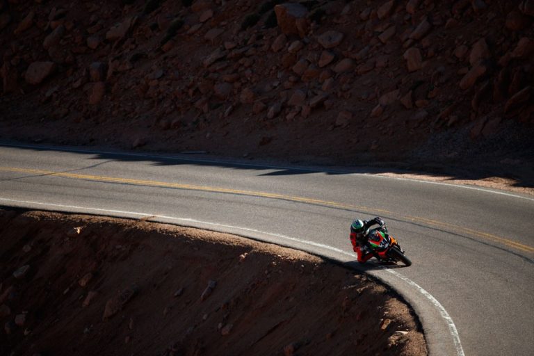 Rennie Scaysbrook Pilots Aprilia Tuono to Pikes Peak Win (Video)