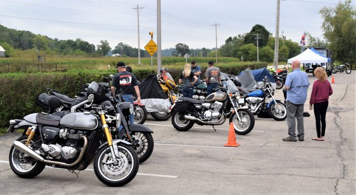 A big part of any motorcycle event is just roaming among the bikes and swapping stories.