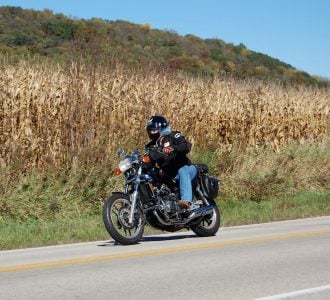 Living in rural Wisconsin offers great back country roads for cruising with the V30 Magna.