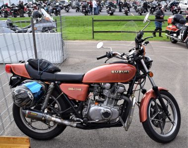 Some classics from the seventies showed up like this 1979 Suzuki GS425E. Yep, that’s right a 425—sold in North America only one year.