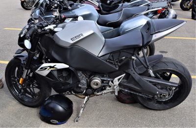 The sun also brings out the modern classics like this EBR SX1190.