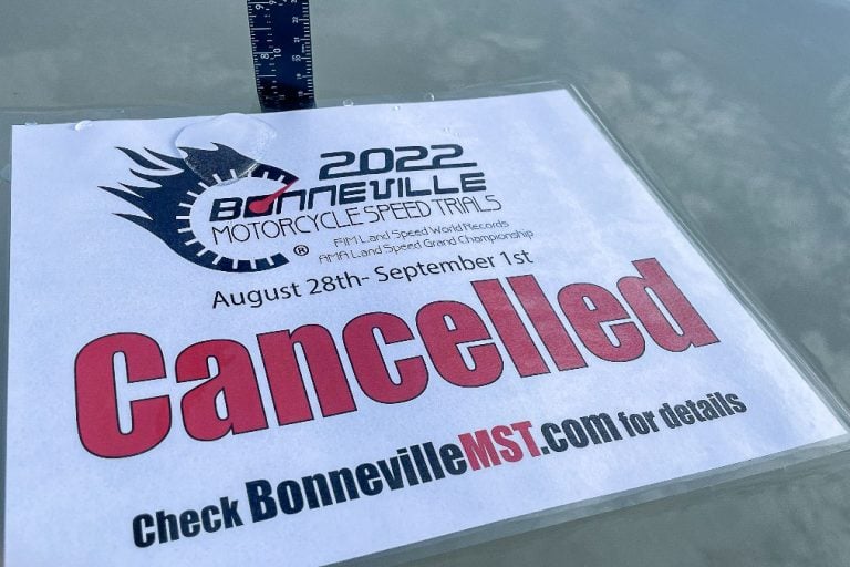 Flooding Cancels 2022 Bonneville Motorcycle Speed Trials