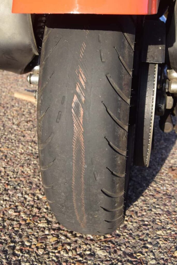 Flat Tire Repair Tech: Patch or Plug? Why Not Both? Worn tire.