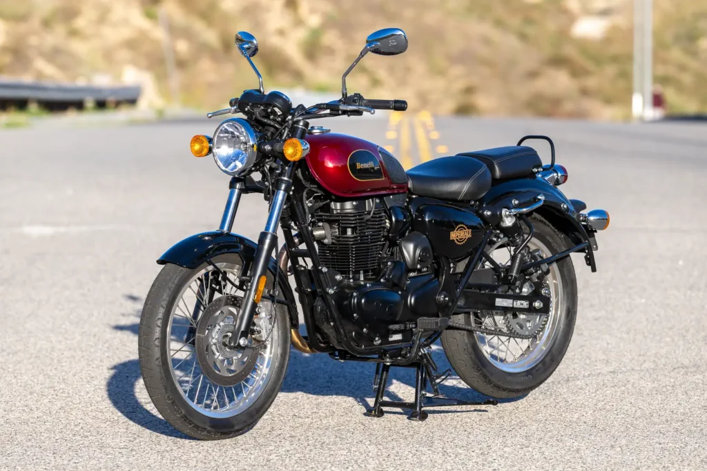 2024 Benelli Imperiale 400 parked on a road, front three-quarter view
