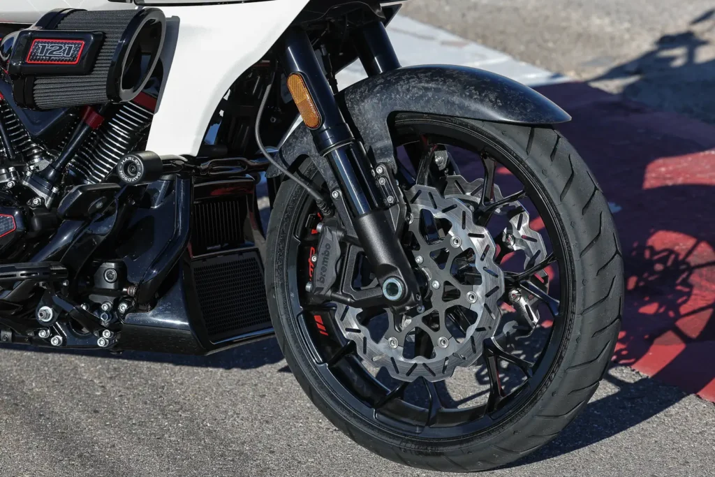 2024 Harley-Davidson CVO Road Glide ST Showa inverted fork and Brembo front brakes