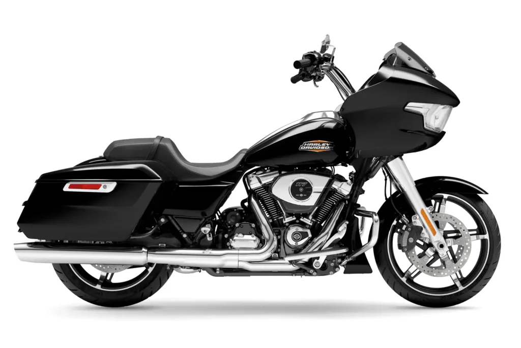 2024 Harley-Davidson Road Glide in black, studio side view