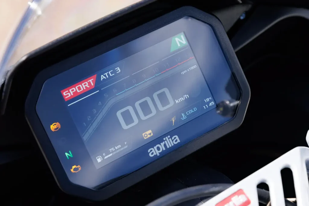 2024 Aprilia RS 457 five-inch TFT display