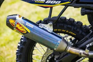 SR75 World Team Suzuki V-Strom 800DE Rally Edition Inside Look: FMF exhaust
