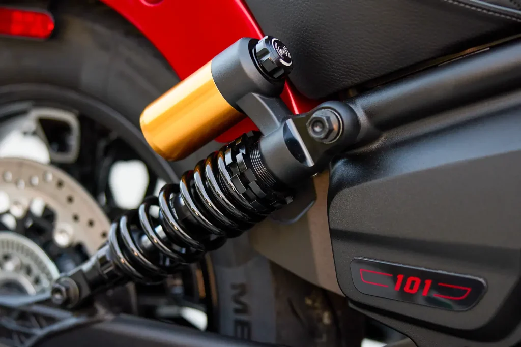 2025 Indian 101 Scout Review: Piggyback reservoir shock