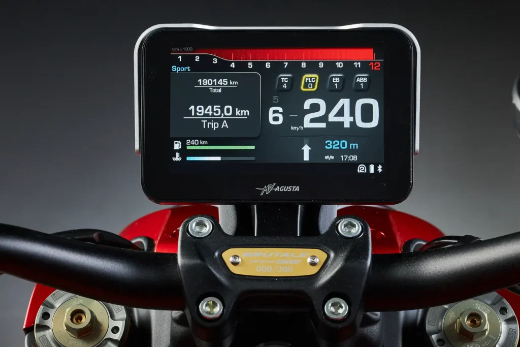 2026 MV Agusta Brutale Serie Oro: TFT dash