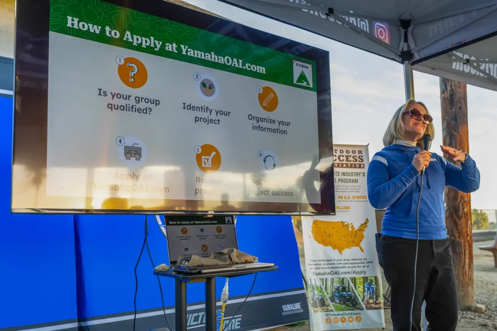 Yamaha Outdoor Access Initiative Awards $50k to Perris Raceway: Grand presentation