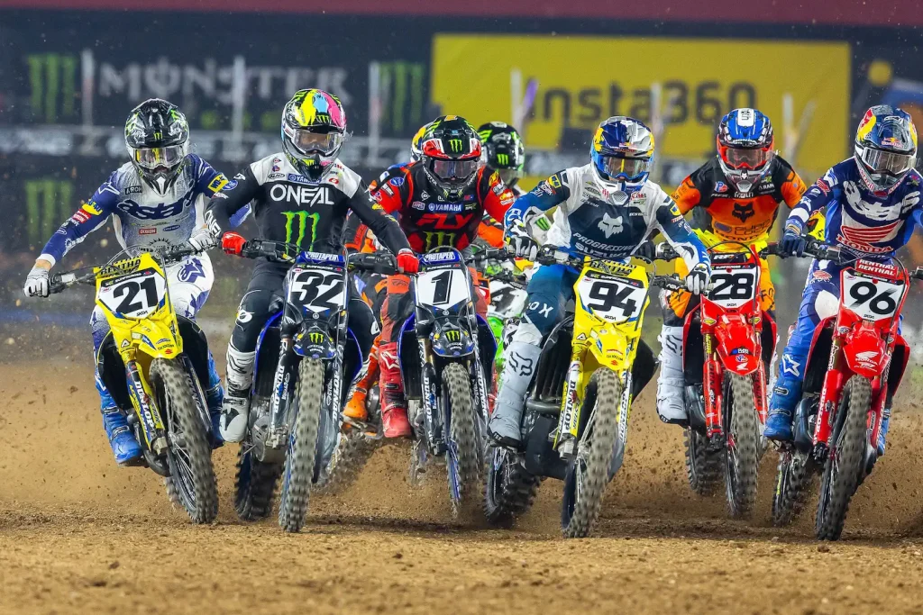 Riders at the start of the 2026 Seattle Supercross helped determine their 2027 AMA Supercross and Motocross number due to their results.