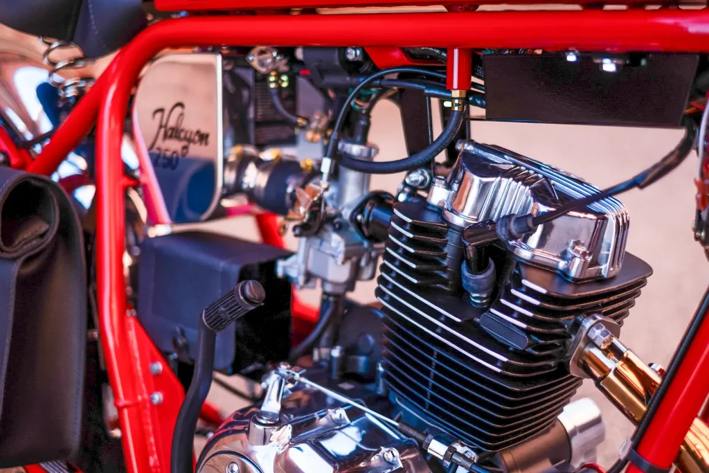 Janus Motorcycles’ 1000th Halcyon 250: Air-cooled engine.