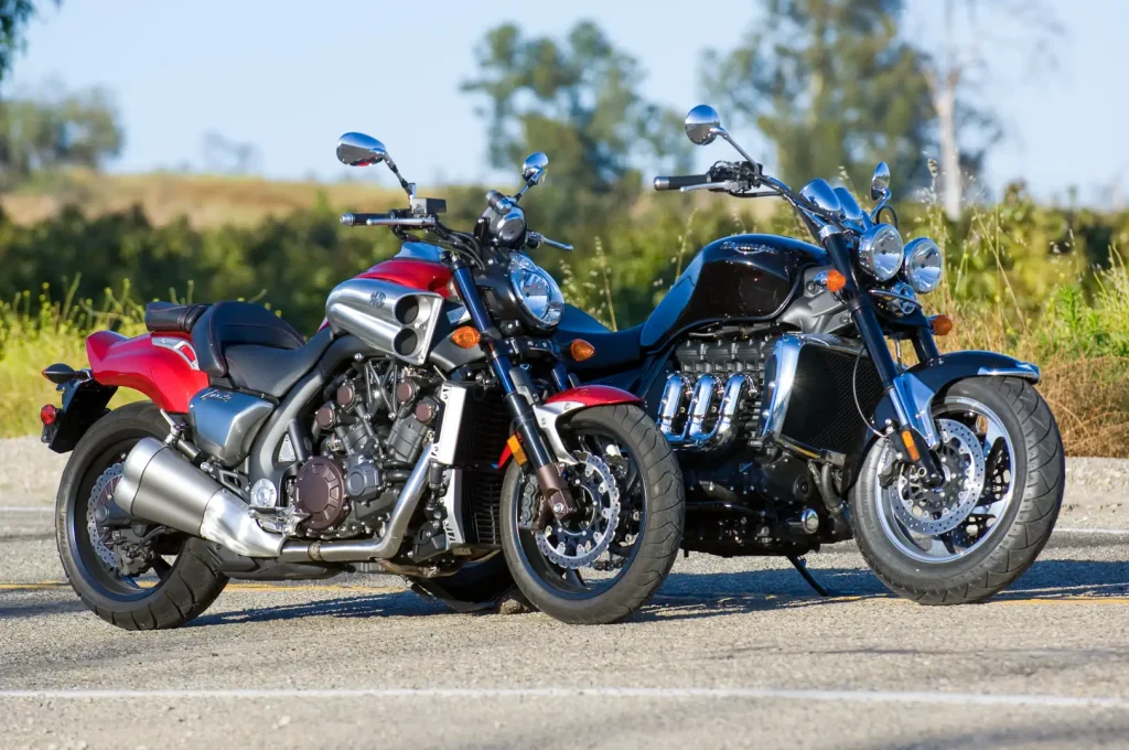 2010 Star VMax vs. Triumph Rocket III Roadster Comparison: Japan vs Britain