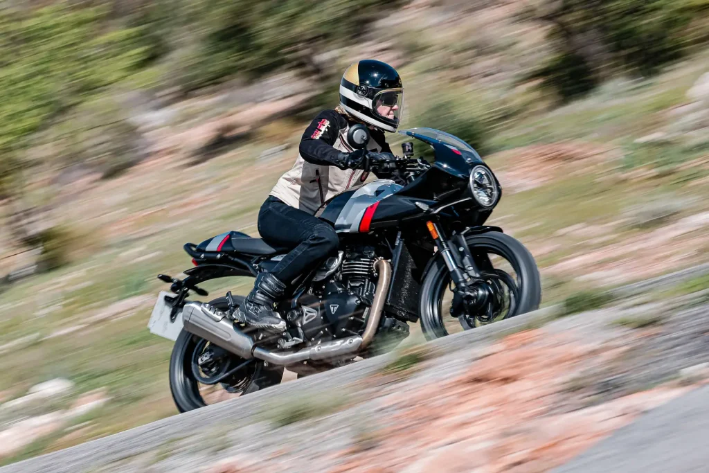 Alpinestars Stella Grace Jacket Review on the Triumph Thruxton in Spain.