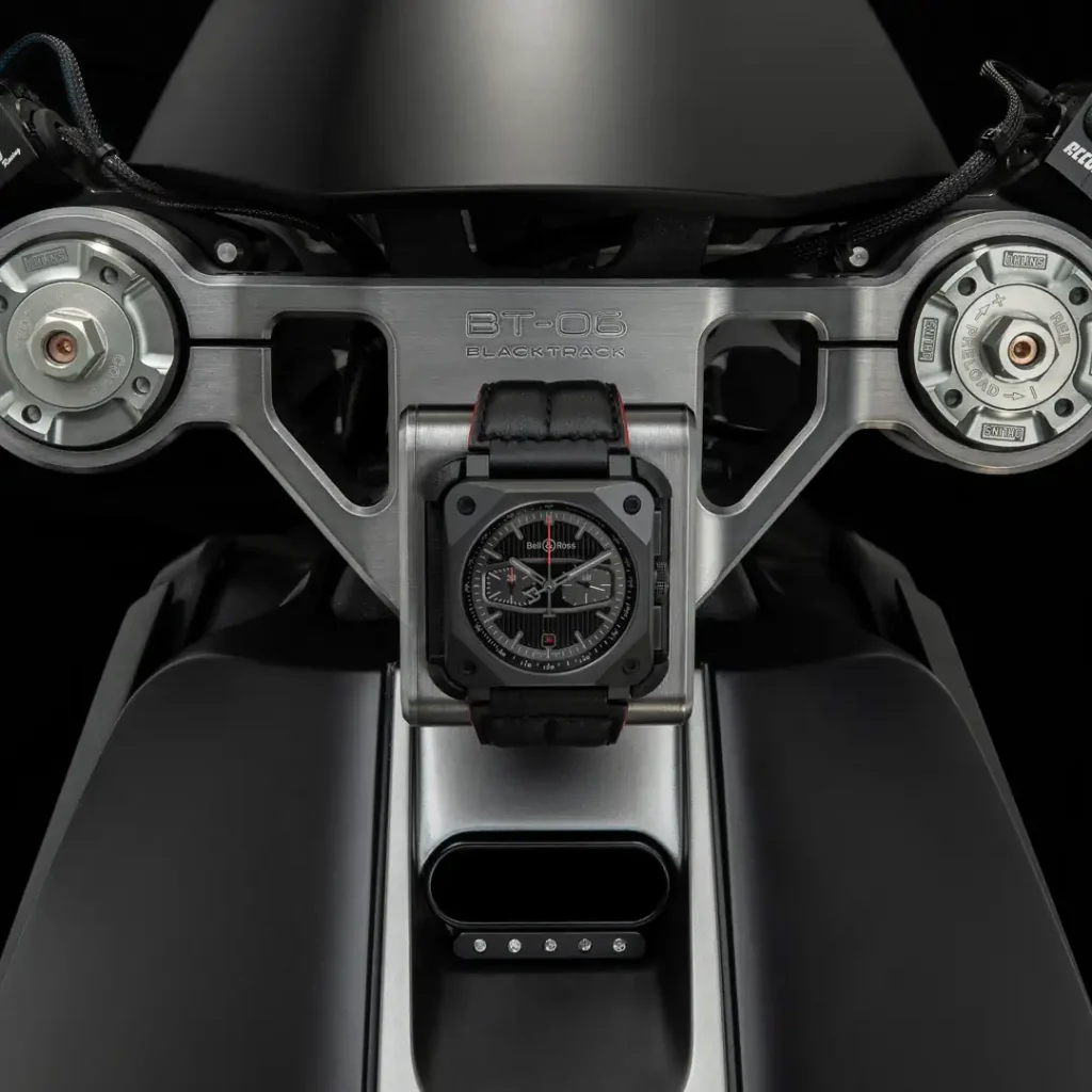 Sacha Lakic Design BT-06 Blacktrack with Bell & Ross BR 03-94 Blacktrack watch