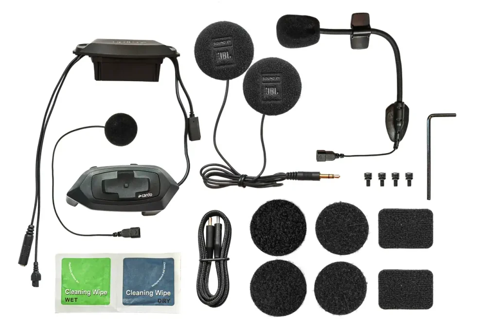 Cardo HJC 4X Integrated Helmet Intercom System First Look: What's in the box