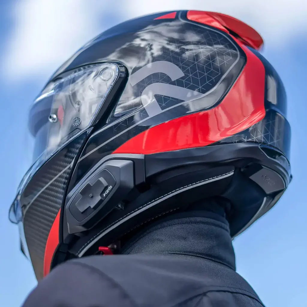 Cardo HJC 4X Integrated Helmet Intercom System First Look: Installed