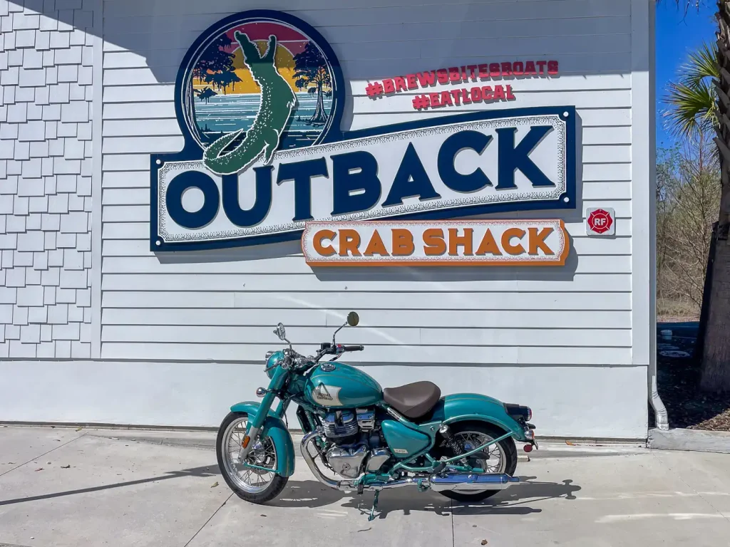 The Throttle Stop - August 2026: Outback Crab Shack and Royal Enfield